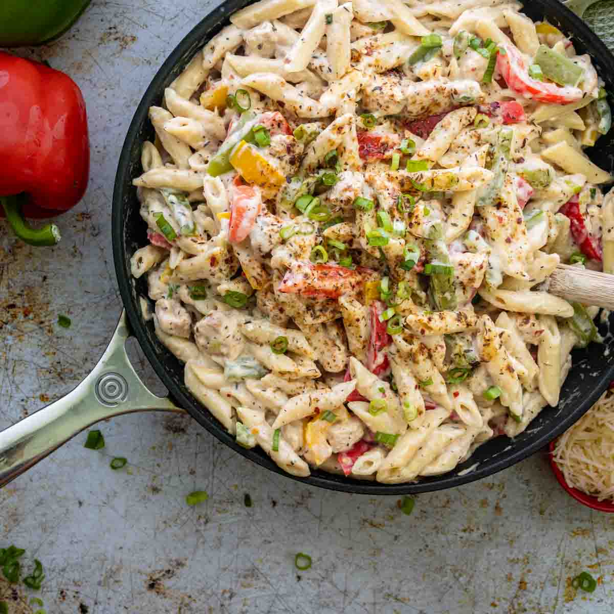 Rasta Pasta with Jerk Chicken